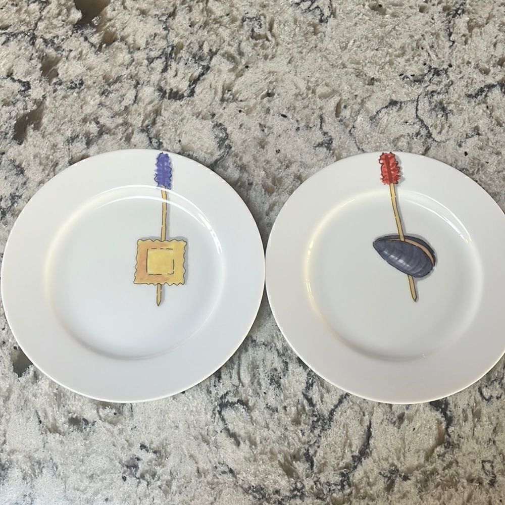 Nancy Green for Crate & Barrel Tidbits Appetizer Plates set of 2